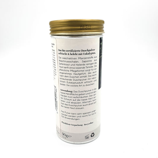 Bio Duschpulver Eukalyptus Anwendung